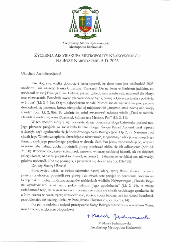 zał. nr 1 życzenia Metropolity na Boże Narodzenie 2023